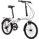 Ficha técnica e caractérísticas do produto Bicicleta Dobrável Aro 20" e 6 Marchas Branca Durban Eco+