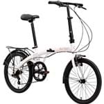 Ficha técnica e caractérísticas do produto Bicicleta Dobrável Aro 20'' e 6 Marchas Branca - Durban Eco+