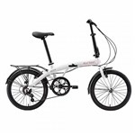 Ficha técnica e caractérísticas do produto Bicicleta Dobrável Aro 20" Eco+ C 6 Marchas Branco - DURBAN