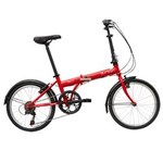 Ficha técnica e caractérísticas do produto Bicicleta Dobrável Aro 20 Nautika Durban Bay 6 com 6 Marchas - Vermelha