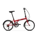 Ficha técnica e caractérísticas do produto Bicicleta Dobravel Bay 6 Durban Vermelho