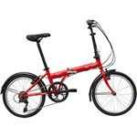 Ficha técnica e caractérísticas do produto Bicicleta Dobrável Durban Bay 6 Aro 20 6 Marchas - Vermelha