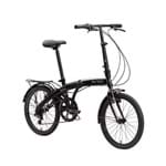 Ficha técnica e caractérísticas do produto Bicicleta Dobrável Eco+ Aro 20 6 Marchas Preta Durban