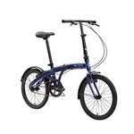 Ficha técnica e caractérísticas do produto Bicicleta Dobrável Portátil Leve Modelo Eco Aro 20 - Azul Marinho