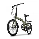 Ficha técnica e caractérísticas do produto Bicicleta Dobrável Two Dogs Pliage Plus - Verde Militar