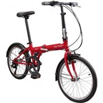 Ficha técnica e caractérísticas do produto Bicicleta Dobrï¿½vel Durban Bay 6 Aro 20 6 Marchas Vermelha