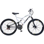 Ficha técnica e caractérísticas do produto Bicicleta Dupla Suspensão Full GPS 21M Aro Aero Freio Á Disco Branca. - Colli Bike