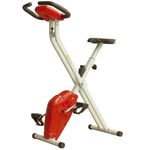 Ficha técnica e caractérísticas do produto Bicicleta Ergométrica Dobrável X-Bike Vermelho/Branco C/ Painel- Konnen Fitness