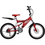 Ficha técnica e caractérísticas do produto Bicicleta Fast Boy Preta Aro 20 Vermelha - Fischer