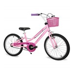 Ficha técnica e caractérísticas do produto Bicicleta Feminina Aro 20 Rosa Bella