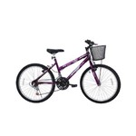 Ficha técnica e caractérísticas do produto Bicicleta Feminina Aro 24 21 Marchas Bella - 310915 - Roxo