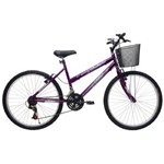 Ficha técnica e caractérísticas do produto Bicicleta Feminina Aro 26 21 Marchas Bella - 310920 Roxo