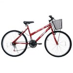 Ficha técnica e caractérísticas do produto Bicicleta Feminina Aro 26 21 Marchas Bella - 310920 - Vermelho