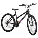 Ficha técnica e caractérísticas do produto Bicicleta Feminina Aro 26 18 Marchas Preta Fosca Ultra Bikes