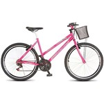 Ficha técnica e caractérísticas do produto Bicicleta Feminina Aro 26 Allegra City Colli, 18 Marchas - 154