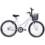 Ficha técnica e caractérísticas do produto Bicicleta Feminina Aro 26 Beach Branca - Branco