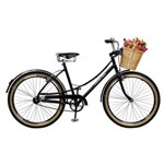 Ficha técnica e caractérísticas do produto Bicicleta Feminina Aro 26 Bella Retro Preta Master Bike - PRETO
