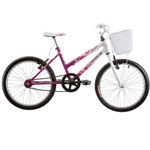 Ficha técnica e caractérísticas do produto Bicicleta Feminina Cindy com Cesta Aro 20 Magenta/Branco - Track Bikes - Track Bikes