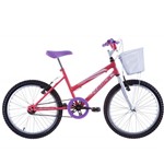 Ficha técnica e caractérísticas do produto Bicicleta Feminina Cindy com Cesta Aro 20 Salmão/Branco - Track Bikes - Track Bikes