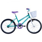 Ficha técnica e caractérísticas do produto Bicicleta Feminina Cindy com Cesta Aro 20 Verde - Track Bikes - Track Bikes