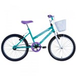 Ficha técnica e caractérísticas do produto Bicicleta Feminina Cindy com Cesta Aro 20 Verde Track Bikes - Track Bikes