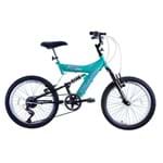 Ficha técnica e caractérísticas do produto Bicicleta Feminina XS 20 Dupla Suspensão MTB Azul/Preto - Track Bikes