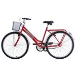 Ficha técnica e caractérísticas do produto Bicicleta Fischer Aro 26 Princess New Freio Contra Pedal com Cesta - Vermelho