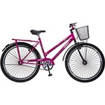 Ficha técnica e caractérísticas do produto Bicicleta Fort Feminina Aro 26 Freio Vee Break 72 Raias C/ Cesta Pink - Colli Bike