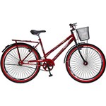 Ficha técnica e caractérísticas do produto Bicicleta Fort Feminina Aro 26 Freio Vee Break 72 Raias C/ Cesta Vermelha - Colli Bike