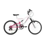 Ficha técnica e caractérísticas do produto Bicicleta Free Action Aro 20 Full Fa240 Branco e Rosa - Status Bike