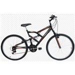 Ficha técnica e caractérísticas do produto Bicicleta Free Action Aro 26 Full Fa240 Preto Fosco - Status Bike