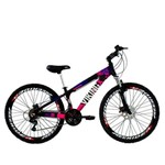Ficha técnica e caractérísticas do produto Bicicleta Freeride Aro 26 Freio a Disco 21 Velocidades Câmbios Shimano Preto/Rosa - Viking