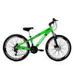 Ficha técnica e caractérísticas do produto Bicicleta Freeride Aro 26 Freio a Disco 21 Velocidades Câmbios Shimano Verde Neon - Viking