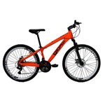 Bicicleta Frx Freeride Aro 26 Freio a Disco 21 Velocidades Cambios Shimano Laranja Neon - Gios