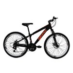 Ficha técnica e caractérísticas do produto Bicicleta FRX Freeride Aro 26 Freio a Disco 21 Velocidades Cambios Shimano Preto Laranja - Gios - Preto