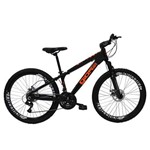 Bicicleta Frx Freeride Aro 26 Freio a Disco 21 Velocidades Câmbios Shimano Preto Laranja - Gios