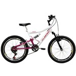 Ficha técnica e caractérísticas do produto Bicicleta Full FA240 6V Aro 20 Branca/Rosa - Mormaii