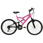 Ficha técnica e caractérísticas do produto Bicicleta Full Fa240 Aro 24 Rosa Fluor e Preta 2011873 Mormaii