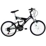 Ficha técnica e caractérísticas do produto Bicicleta Full Suspension Kanguru Aro 20 Preta