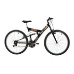 Ficha técnica e caractérísticas do produto Bicicleta Full Suspension Kanguru Aro 26 V- Brake 18 Marchas Polimet