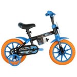 Ficha técnica e caractérísticas do produto Bicicleta Hot Wheels Caloi Aro 12 - Preta/Azul
