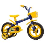 Ficha técnica e caractérísticas do produto Bicicleta Infantil Arco Íris Aro 12 Track Bikes - Azul / Amarelo