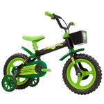 Ficha técnica e caractérísticas do produto Bicicleta Infantil Arco Íris Aro 12 Track Bikes - Preto/Verde - Track Bikes
