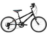 Bicicleta Infantil Aro 20 7 Marchas Caloi - Hot Wheels Preta Freio V-Brake
