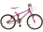Bicicleta Infantil Aro 20 Colli Bike Jully Violeta - com Cesta Freio V-Brake