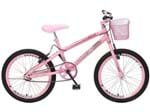 Bicicleta Infantil Aro 20 Colli Bike July Rosa - com Cesta Freio V-Brake