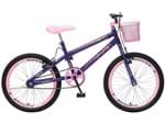 Ficha técnica e caractérísticas do produto Bicicleta Infantil Aro 20 Colli Bike July - Violeta com Cesta Freio V-Brake