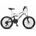 Ficha técnica e caractérísticas do produto Bicicleta Infantil Aro 20 Full-s GPS Aero Dupla Suspensão