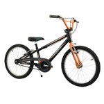 Ficha técnica e caractérísticas do produto Bicicleta Infantil Aro 20 Nathor Apollo com Pezinho Preta e Laranja