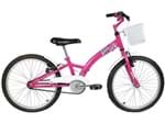 Bicicleta Infantil Aro 20 Verden Smart - Pink e Branco com Cesta Freio V-Brake